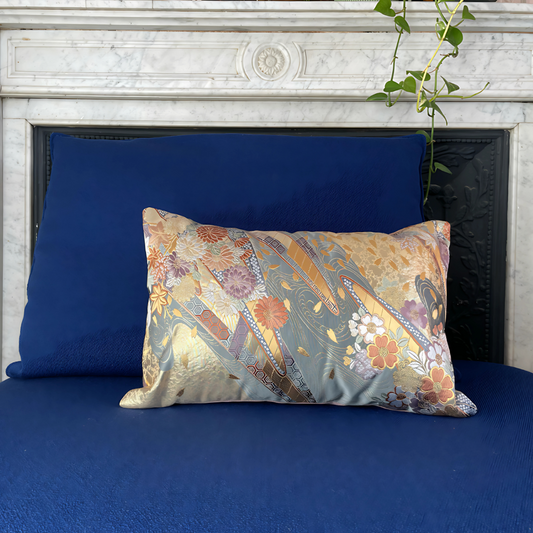 Coussin Obi-Kimono : Momiji (Erable japonais) Non passepoil