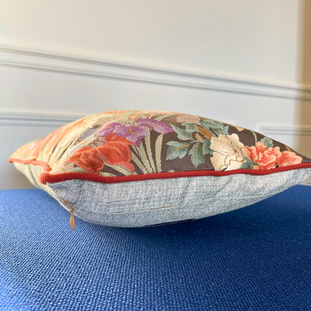 Coussin en Soie Kimono : Utagé - Fête Étincelante
