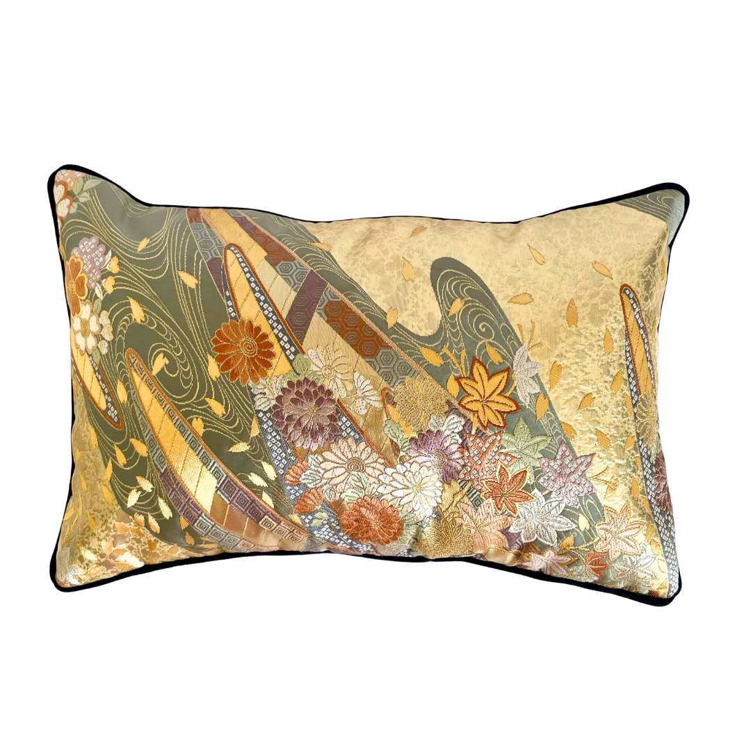 Coussin Obi-Kimono : Momiji (Erable japonais)