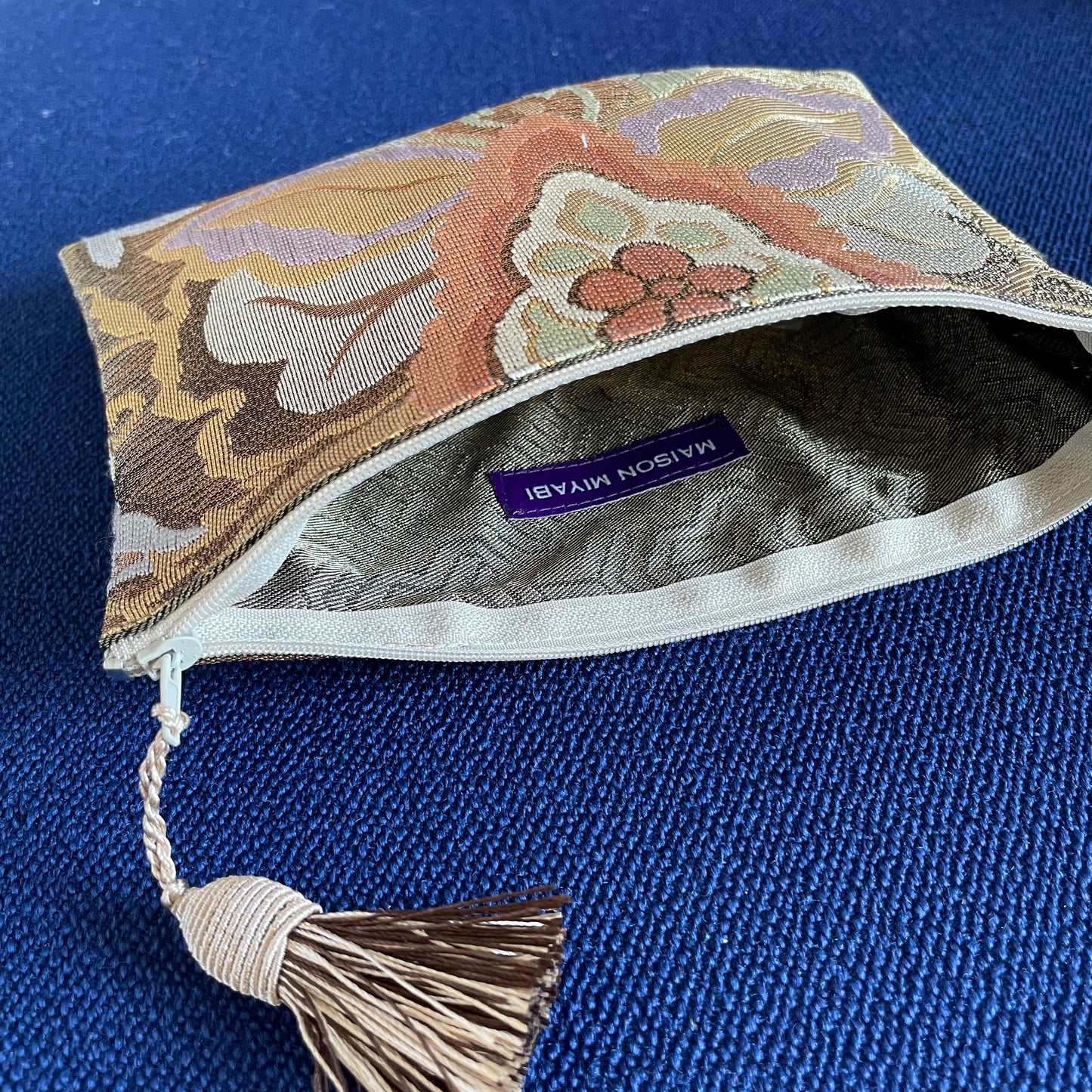 Pochette en soie Miyabi : Aoi - Jardin de Bronze