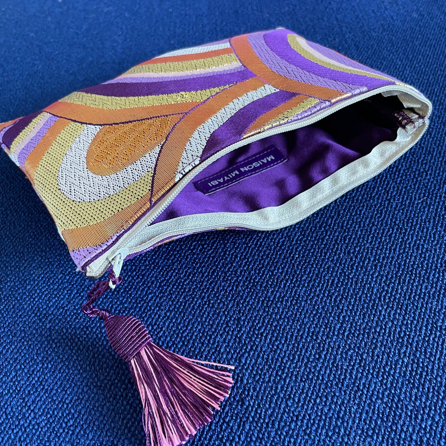 Pochette en soie Miyabi : Nami - Onde Infinie