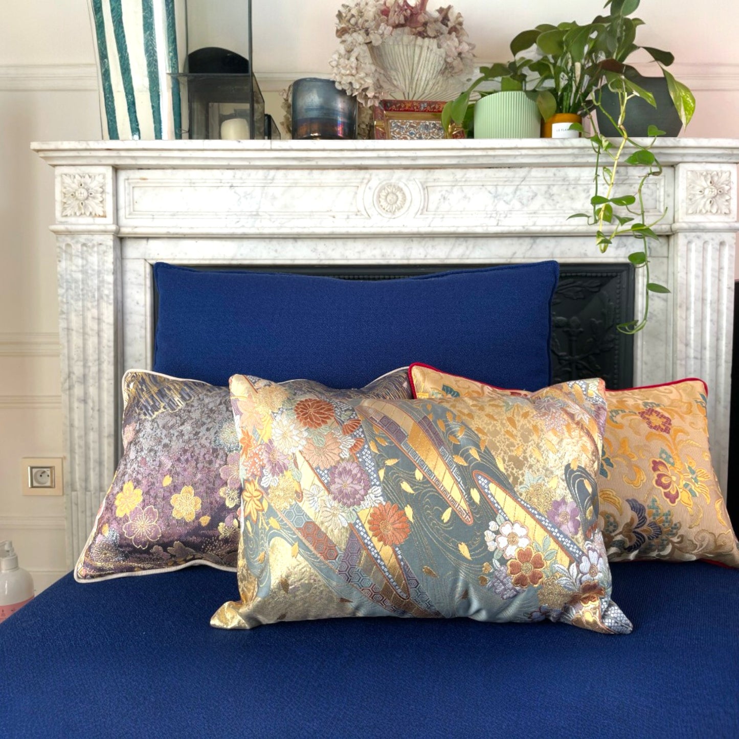 Coussin Obi-Kimono : Momiji (Erable japonais) Non passepoil