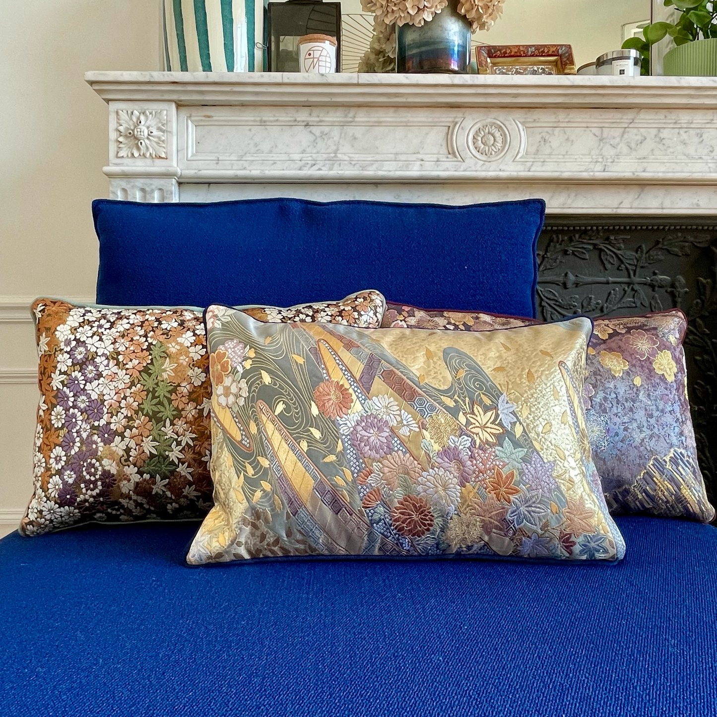 Coussin Obi-Kimono : Momiji (Erable japonais)