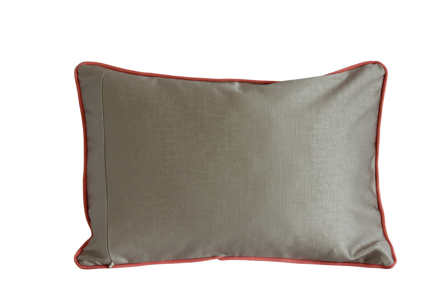 Obi-Kimono cushion : Oshidori (Mandarin duck) with pink piping
