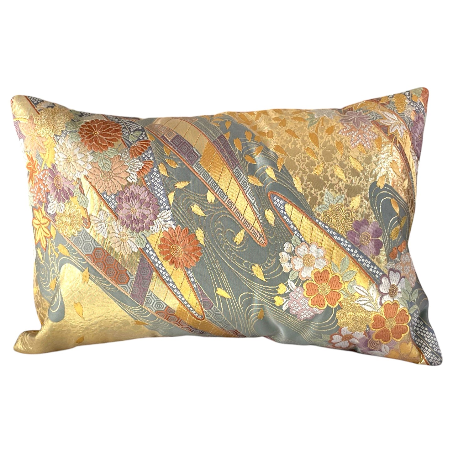 Coussin Obi-Kimono : Momiji (Erable japonais) Non passepoil