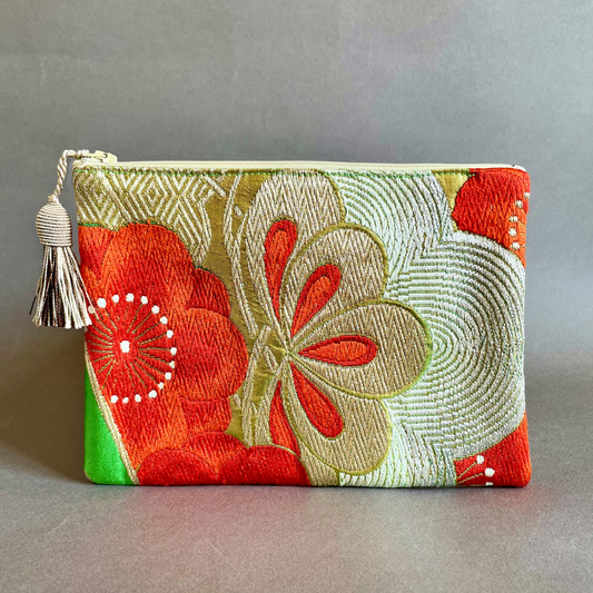 Pochette en Soie Miyabi : Tsubaki (Camélia)