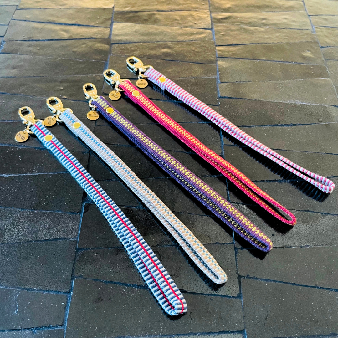 Collection de dragonnes en tissu multicolores by MAISON MIYABI Paris