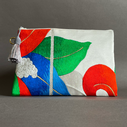 Pochette en soie Miyabi : Yuri (Lys)