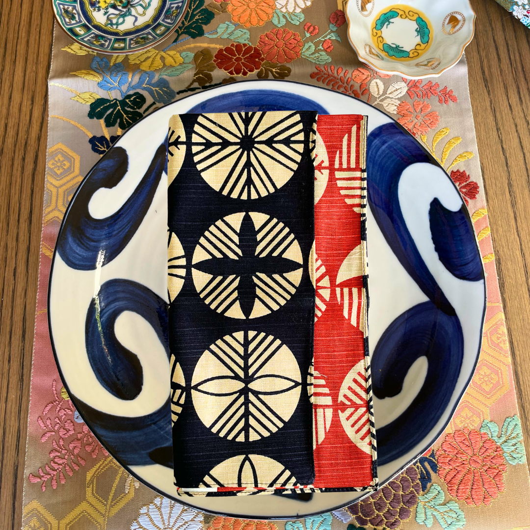 ISA Monyo Double-Faced: Matsu (Pine) Navy Blue/Red