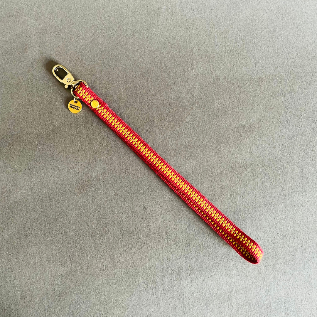 Dragonne tressée rouge et or by MAISON MIYABI Paris