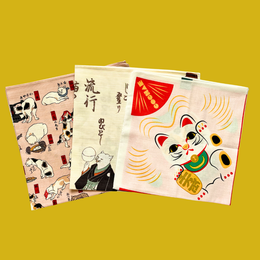 Serviette Furoshiki Bundle : Neko (Cats)