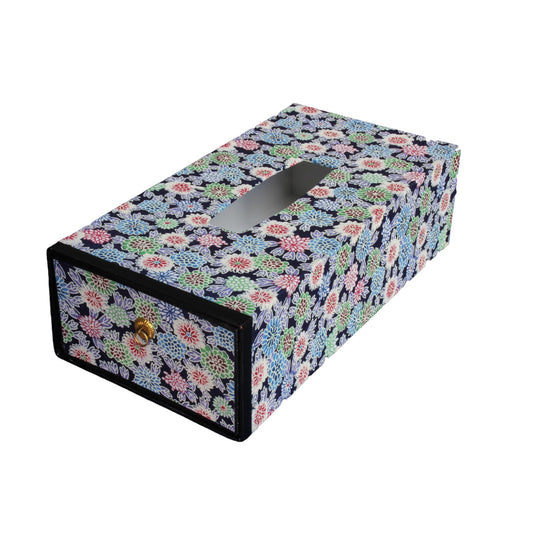 Washi tissue box : Chrysanthemum