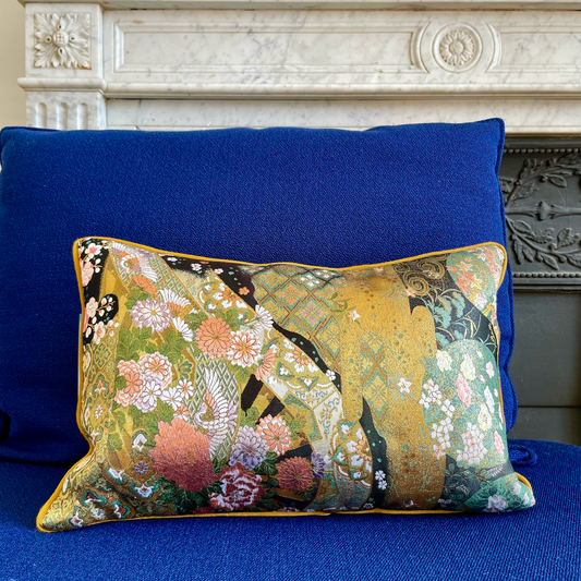 Coussin Obi-Kimono : Umé (Prune)