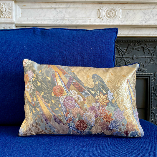Coussin Obi-Kimono : Momiji (Erable japonais)