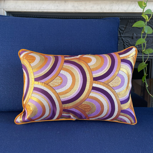 Silk Kimono Cushion: Nami - Infinitive wave