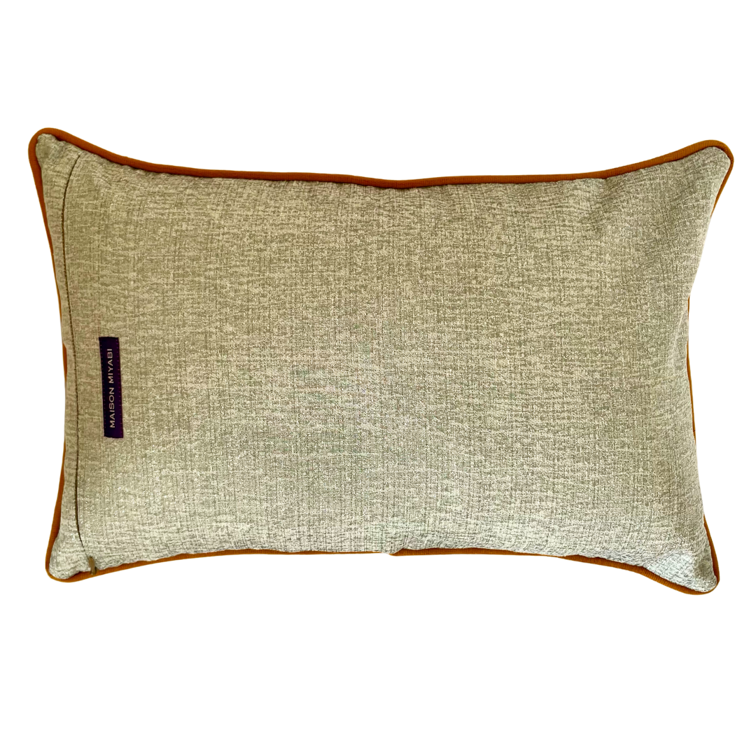 Coussin en Soie Kimono : Nami - Onde Infinie