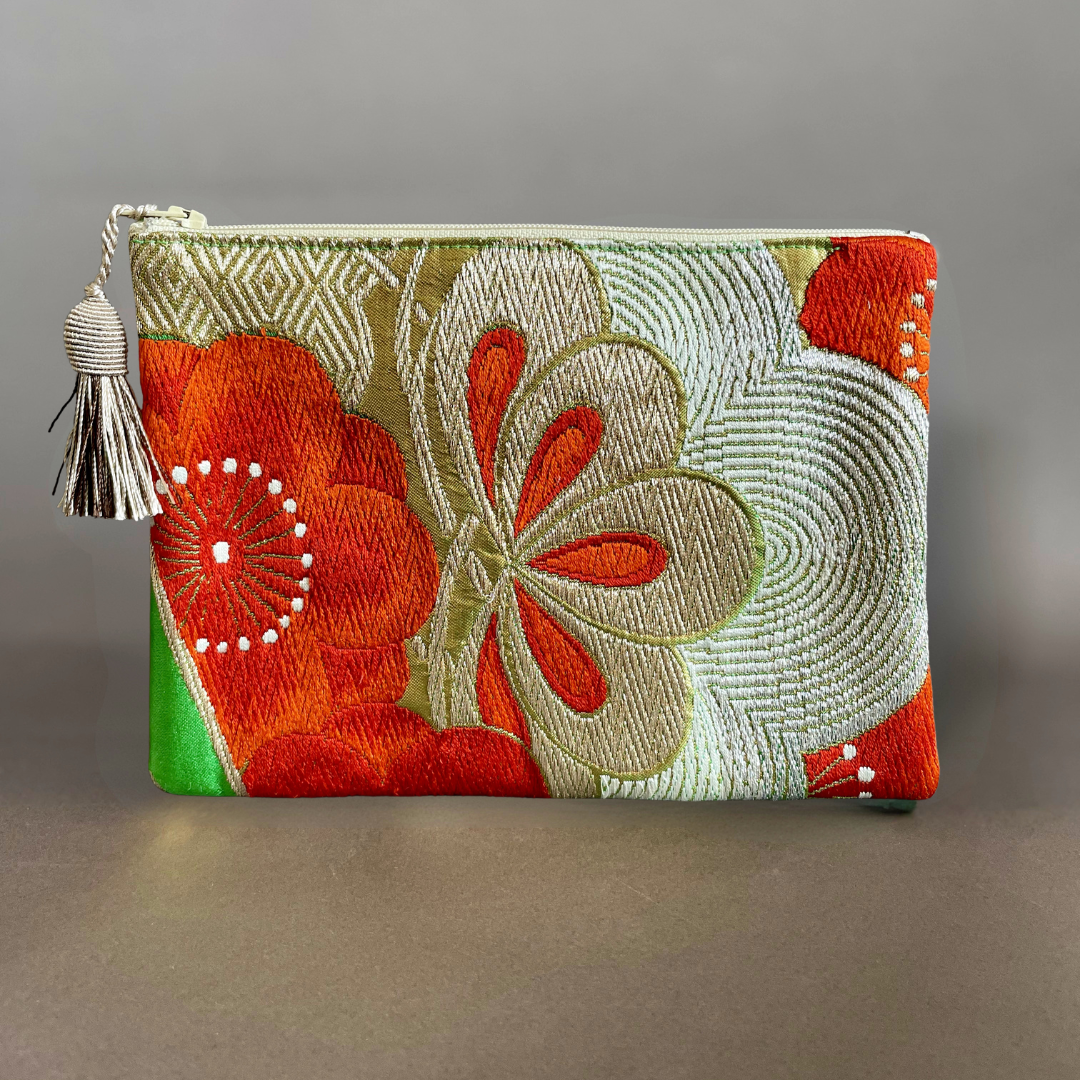 Pochette en Soie Miyabi : Tsubaki (Camélia)