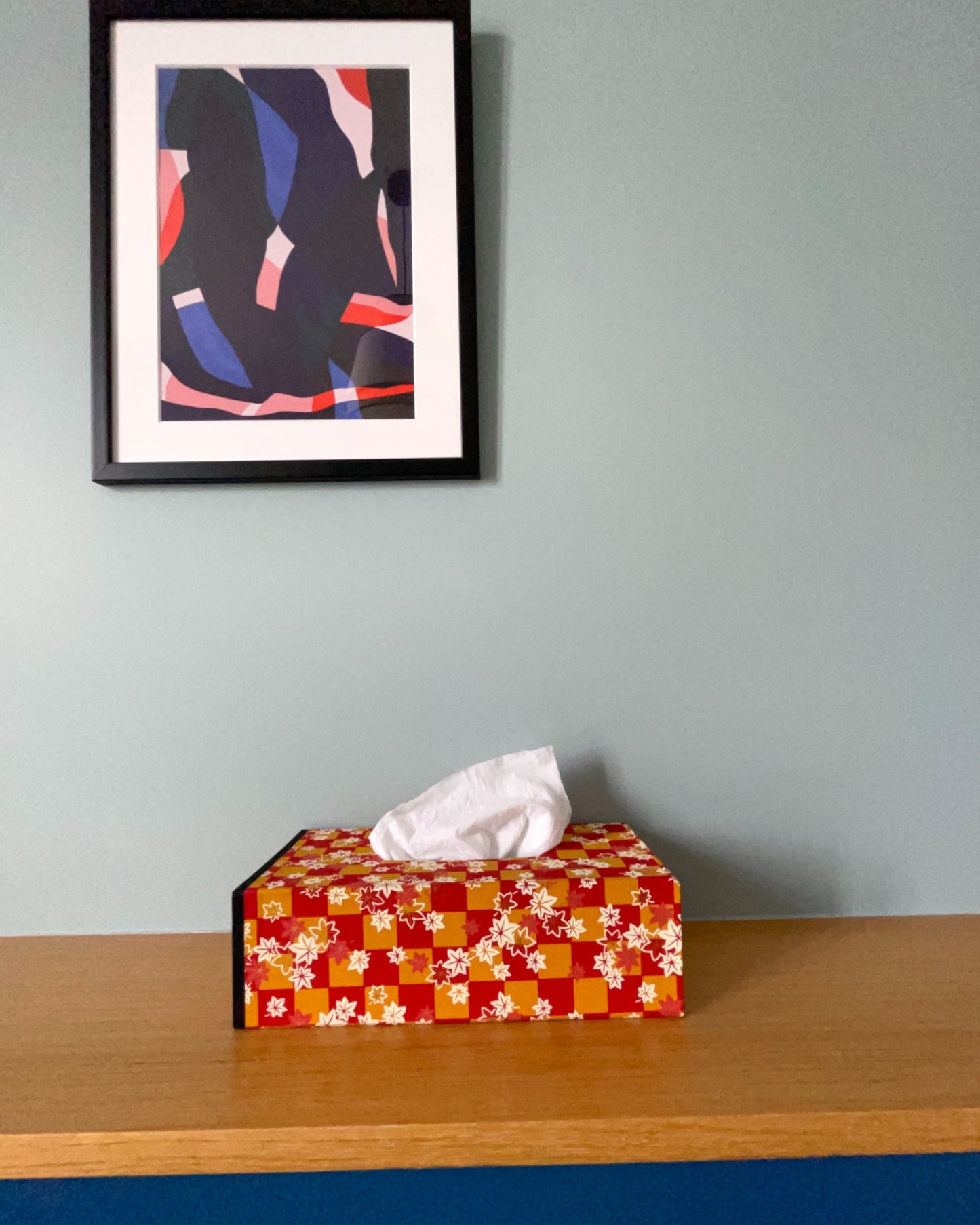 Washi tissue box : Japanese maple 2