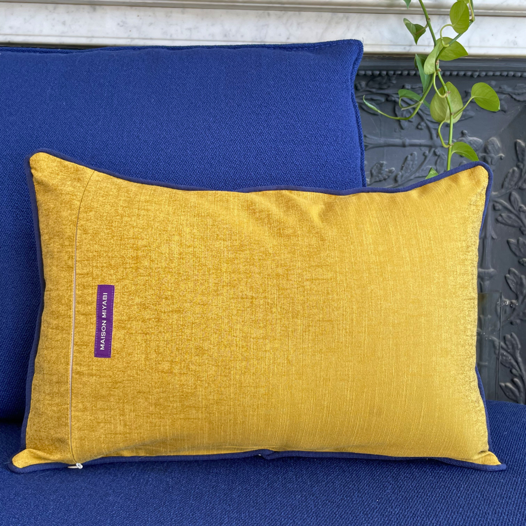 Coussin en Soie Kimono : Ayamé - Éclat d'Iris