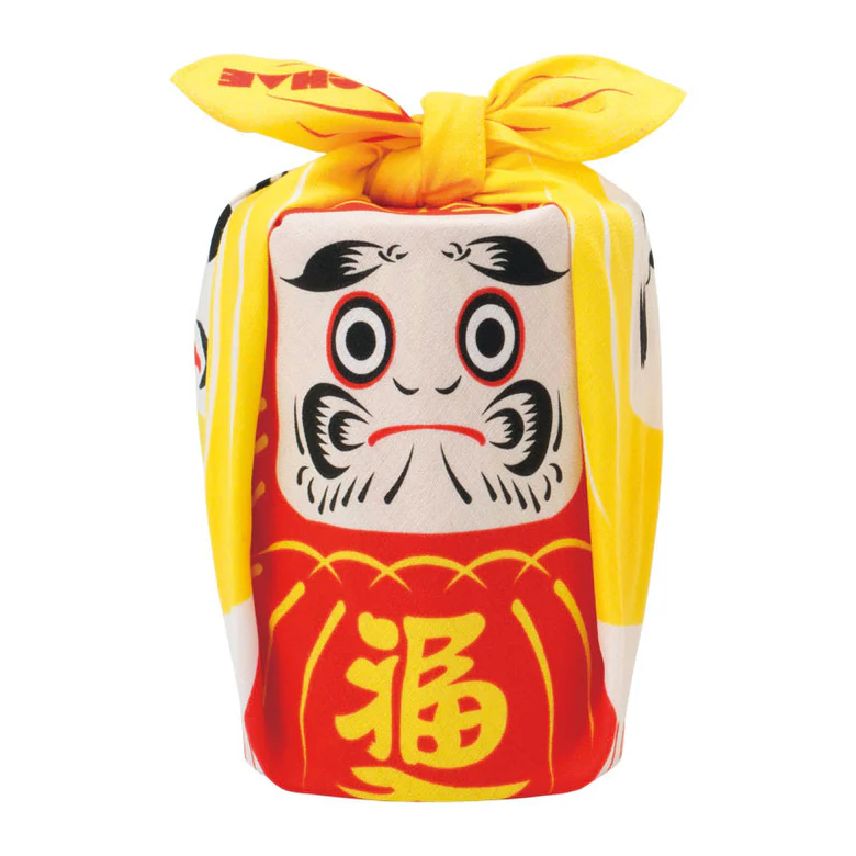 Serviette Furoshiki Fuku : Daruma (Symbole de persévérance)