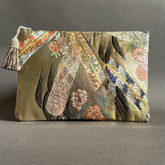 Pochette en soie Miyabi : Kin (Or éblouissant)