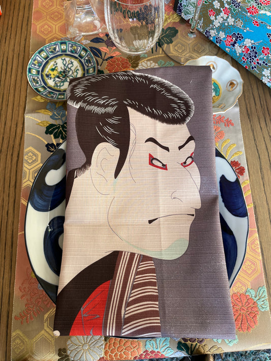 Serviette Furoshiki Ukiyo-e : Sharaku (acteur Kabuki)